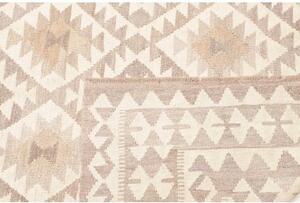 Tappeto Kilim Geometrico Avorio Tortora 205x296 Cm