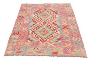 Tappeto Kilim Geometrico Rosa Azzurro 100x152 Cm