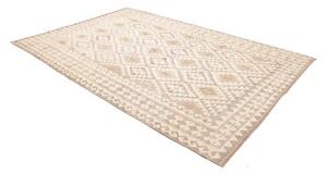 Tappeto Kilim Geometrico Avorio Tortora 205x296 Cm