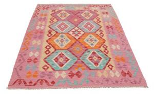Tappeto Kilim Geometrico Rosa Azzurro 123x193 Cm