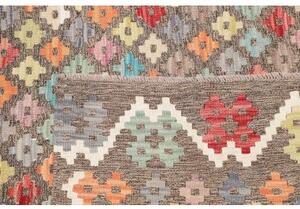 Tappeto Kilim Stilizzato Marrone Multicolore 156x193 Cm