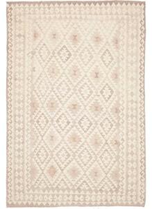 Tappeto Kilim Geometrico Avorio Tortora 205x296 Cm
