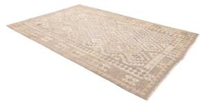 Tappeto Kilim Geometrico Beige Tortora 196x293 Cm