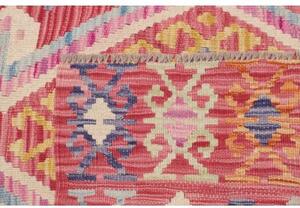 Tappeto Kilim Stilizzato Rosso Multicolore 131x186 Cm