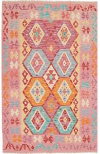 Tappeto Kilim Geometrico Rosa Azzurro 123x193 Cm