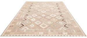 Tappeto Kilim Geometrico Beige Avorio 204x295 Cm