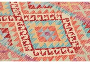 Tappeto Kilim Geometrico Rosa Azzurro 100x152 Cm