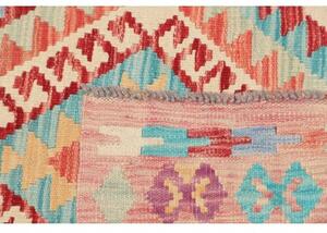 Tappeto Kilim Geometrico Rosa Azzurro 100x152 Cm