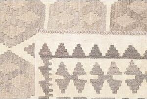 Tappeto Kilim Geometrico Beige Grigio Tortora 206x295 Cm