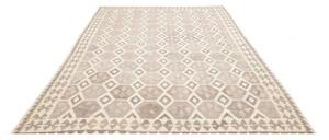 Tappeto Kilim Geometrico Beige Grigio Tortora 206x295 Cm