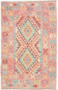 Tappeto Kilim Geometrico Rosa Azzurro 100x152 Cm
