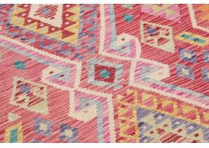 Tappeto Kilim Stilizzato Rosso Multicolore 131x186 Cm