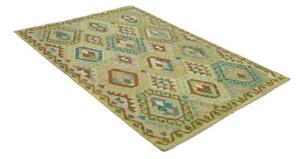 Tappeto Kilim Geometrico Verde Azzurro 131x186 Cm