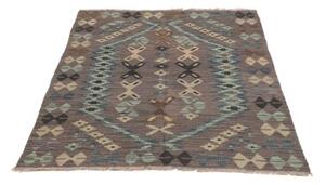 Tappeto Kilim Geometrico Marrone Azzurro 102x136 Cm