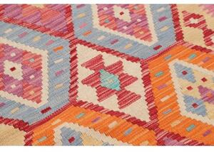 Tappeto Kilim Geometrico Rosa Azzurro 123x193 Cm