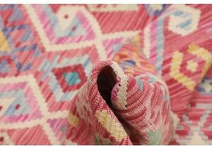 Tappeto Kilim Stilizzato Rosso Multicolore 131x186 Cm