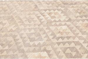 Tappeto Kilim Geometrico Beige Tortora 196x293 Cm