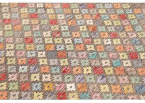 Tappeto Kilim Stilizzato Marrone Multicolore 156x193 Cm