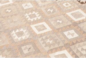 Tappeto Kilim Geometrico Beige Avorio 204x295 Cm