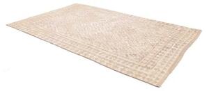 Tappeto Kilim Geometrico Beige Grigio Chiaro 187x300 Cm