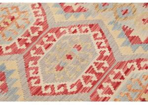 Tappeto Kilim Geometrico Avorio Rosso 99x146 Cm