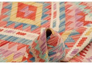 Tappeto Kilim Geometrico Rosa Azzurro 101x156 Cm