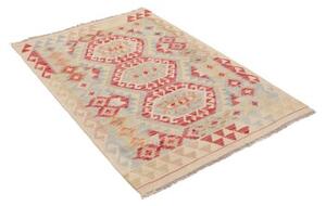 Tappeto Kilim Geometrico Avorio Rosso 99x146 Cm