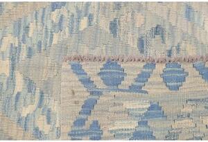 Tappeto Kilim Geometrico Azzurro Avorio 106x148 Cm