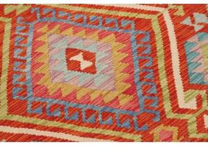 Tappeto Kilim Geometrico Rosso Multicolore 102x146 Cm