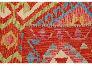 Tappeto Kilim Geometrico Rosso Multicolore 102x146 Cm