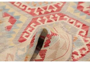 Tappeto Kilim Geometrico Avorio Rosso 99x146 Cm