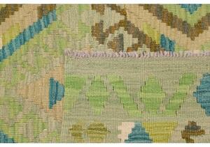 Tappeto Kilim Geometrico Verde Salvia Azzurro 104x140 Cm
