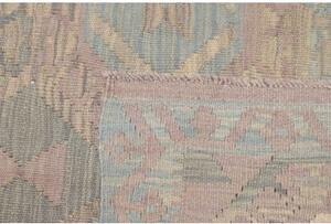 Tappeto Kilim Geometrico Azzurro Tortora 96x149 Cm