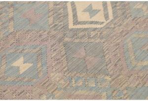 Tappeto Kilim Geometrico Azzurro Tortora 96x149 Cm