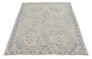 Tappeto Kilim Geometrico Azzurro Avorio 106x148 Cm