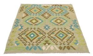 Tappeto Kilim Geometrico Verde Salvia Azzurro 104x140 Cm