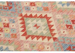 Tappeto Kilim Geometrico Rosso Mattone Beige 105x155 Cm