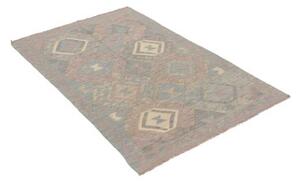 Tappeto Kilim Geometrico Azzurro Tortora 96x149 Cm