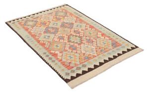 Tappeto Kilim Geometrico Rosso Mattone Celeste 95x149 Cm