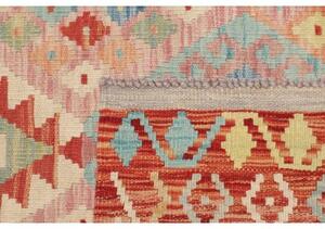 Tappeto Kilim Geometrico Rosso Mattone Beige 105x155 Cm