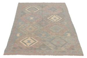 Tappeto Kilim Geometrico Azzurro Tortora 96x149 Cm