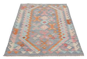 Tappeto Kilim Geometrico Azzurro Arancione 103x156 Cm