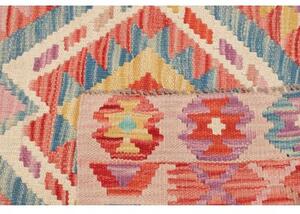 Tappeto Kilim Geometrico Rosa Azzurro 101x156 Cm