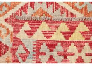 Tappeto Kilim Stilizzato Rosso Avorio 199x292 Cm