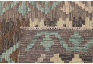 Tappeto Kilim Geometrico Marrone Beige Corsia 85x288 Cm