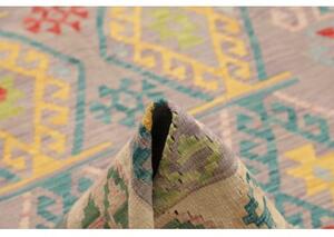 Tappeto Kilim Geometrico Grigio Multicolore 202x298 Cm