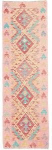 Tappeto Kilim Geometrico Rosa Rosso Corsia 62x198 Cm