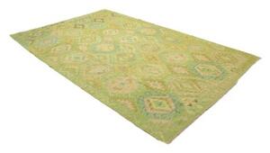 Tappeto Kilim Geometrico Verde Beige 203x298 Cm