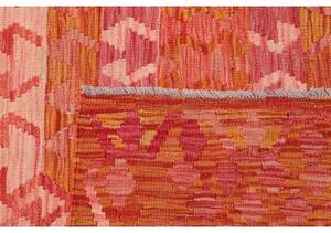 Tappeto Kilim Stilizzato Arancione Rosso 205x289 Cm