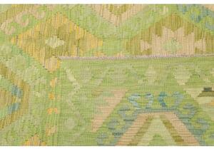 Tappeto Kilim Geometrico Verde Beige 203x298 Cm